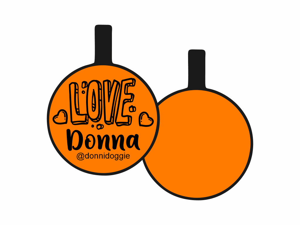 PLACA DE IDENTIFICACIÓN CIRCULO - LOVE9