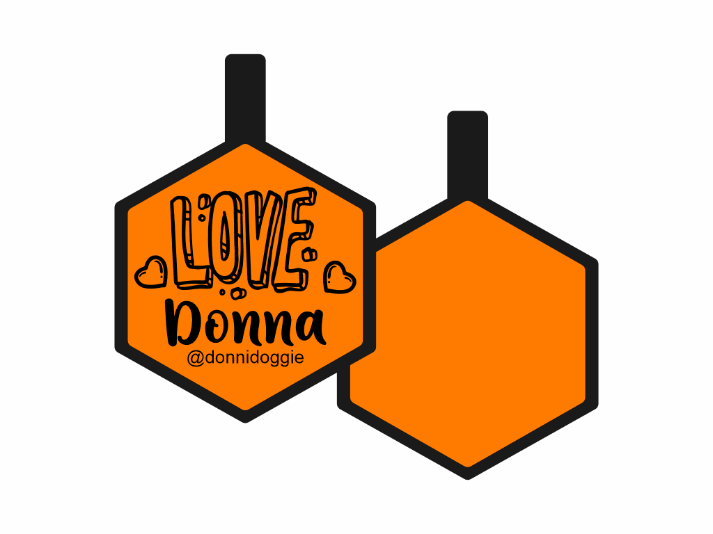 PLACA DE IDENTIFICACIÓN HEXÁGONO - LOVE9