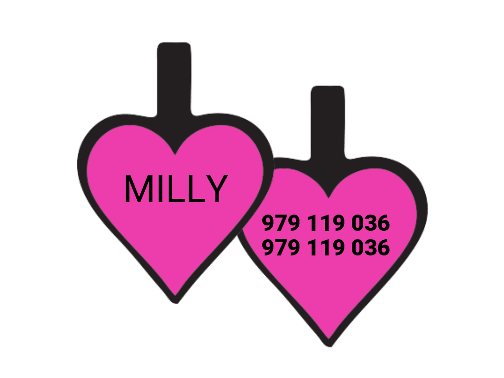 PLACA DE IDENTIFICACIÓN CORAZÓN - FUCSIA1