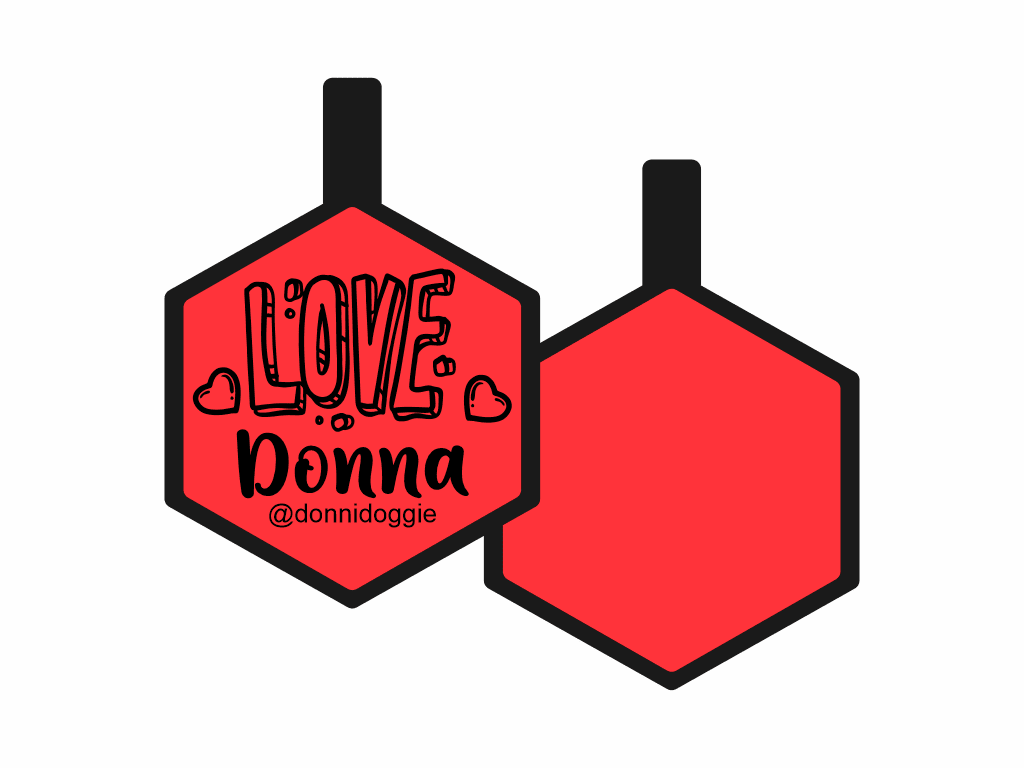 PLACA DE IDENTIFICACIÓN HEXÁGONO - LOVE11