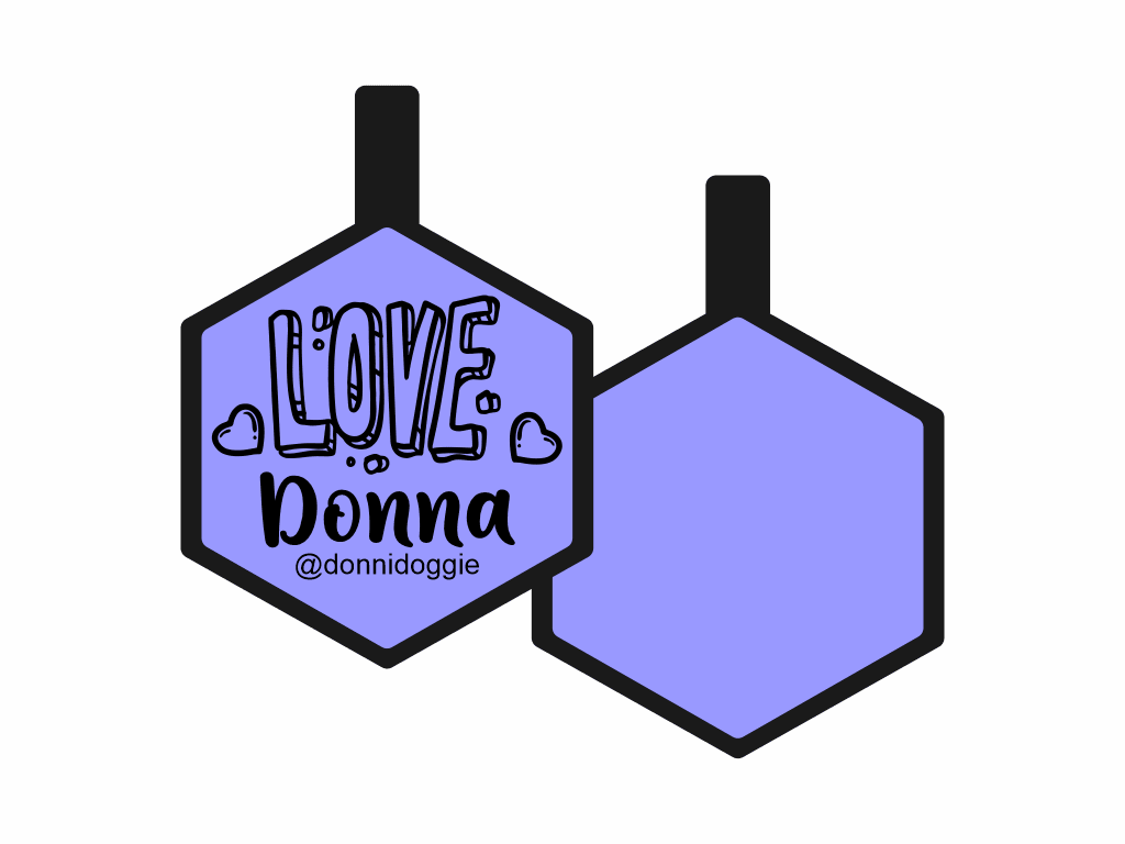 PLACA DE IDENTIFICACIÓN HEXÁGONO - LOVE12