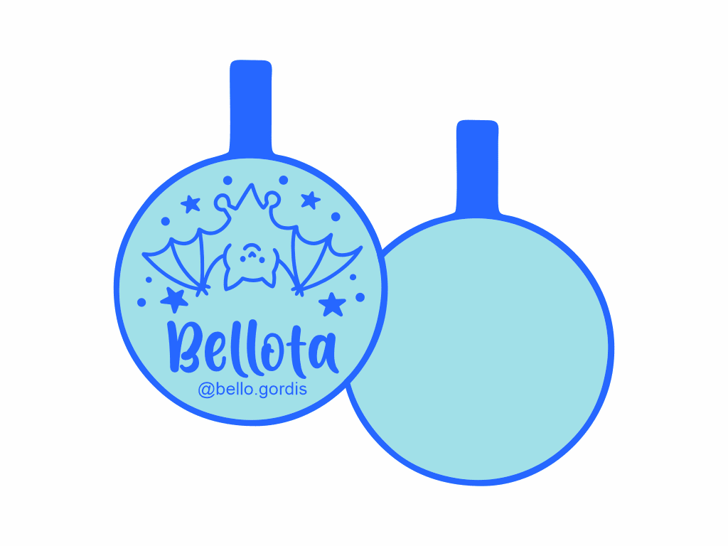 PLACA DE IDENTIFICACIÓN HALLOWEEN CÍRCULO - VAMPIRO13