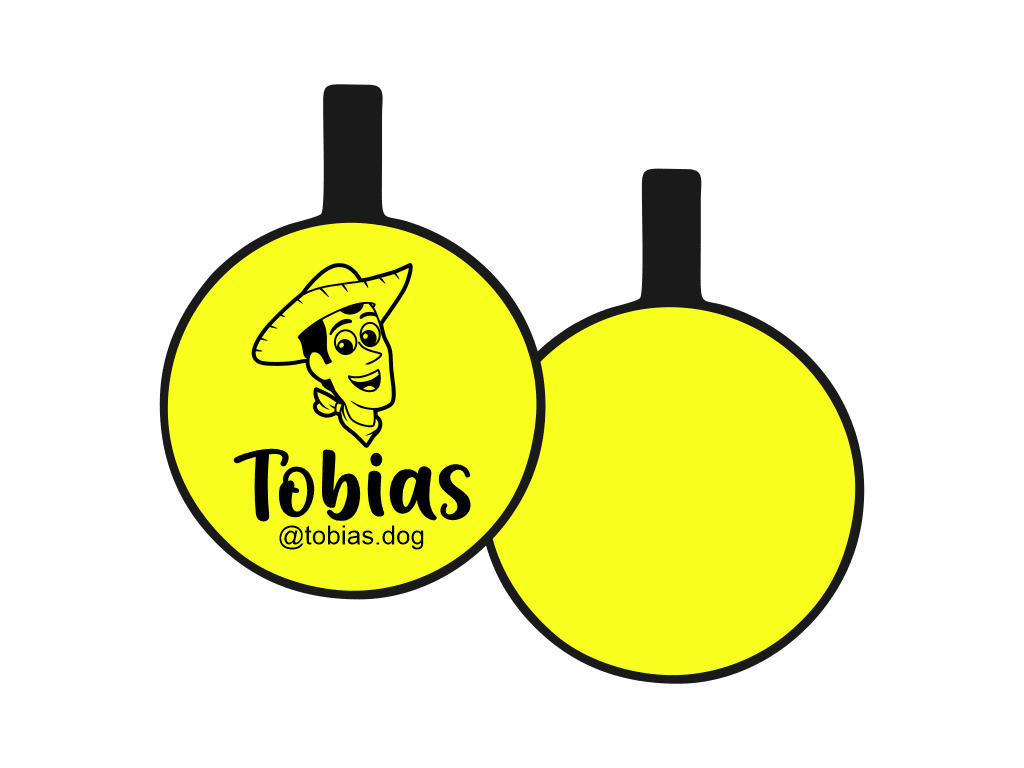 PLACA DE IDENTIFICACIÓN CIRCULO - WOODY7