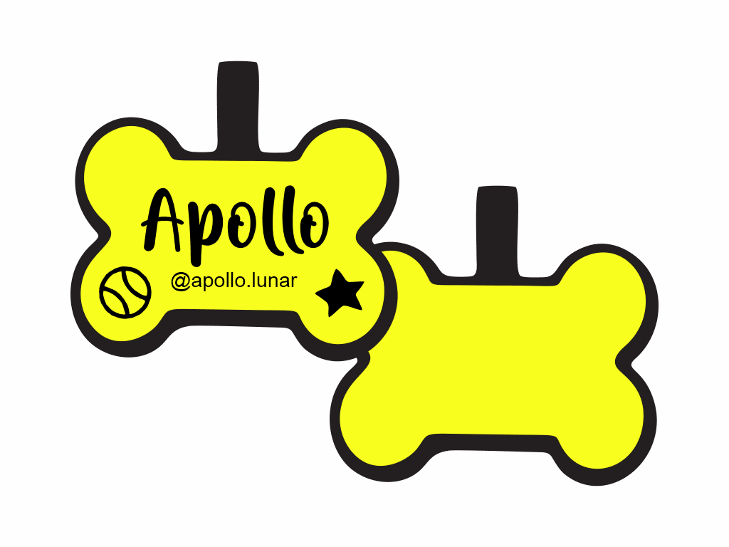 PLACA DE IDENTIFICACIÓN HUESO - ESTRELLA DE DEPORTE7