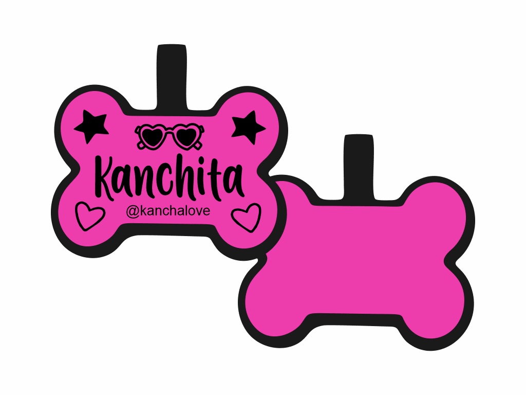 PLACA DE IDENTIFICACIÓN HUESO - COOL WOOF5