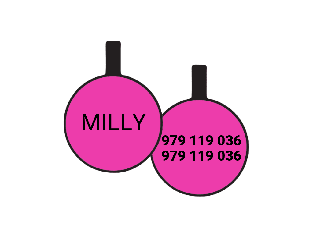 PLACA DE IDENTIFICACIÓN CIRCULO PEQUEÑO - FUCSIA1