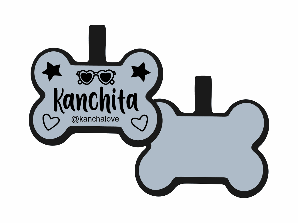 PLACA DE IDENTIFICACIÓN HUESO - COOL WOOF6