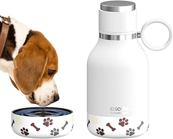 ASOBU DOG BOWL BOTTLE STAINLESS WHITE6