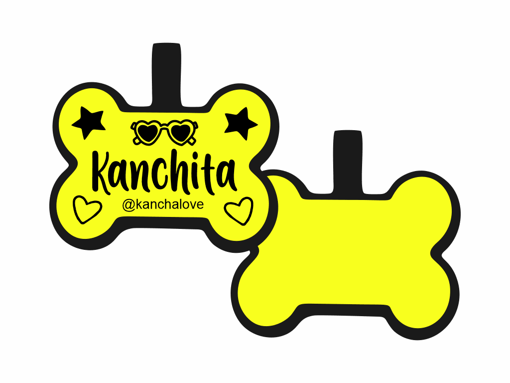 PLACA DE IDENTIFICACIÓN HUESO - COOL WOOF7