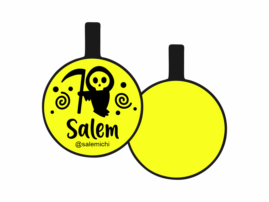 PLACA DE IDENTIFICACIÓN HALLOWEEN CÍRCULO - GRIM REAPER7