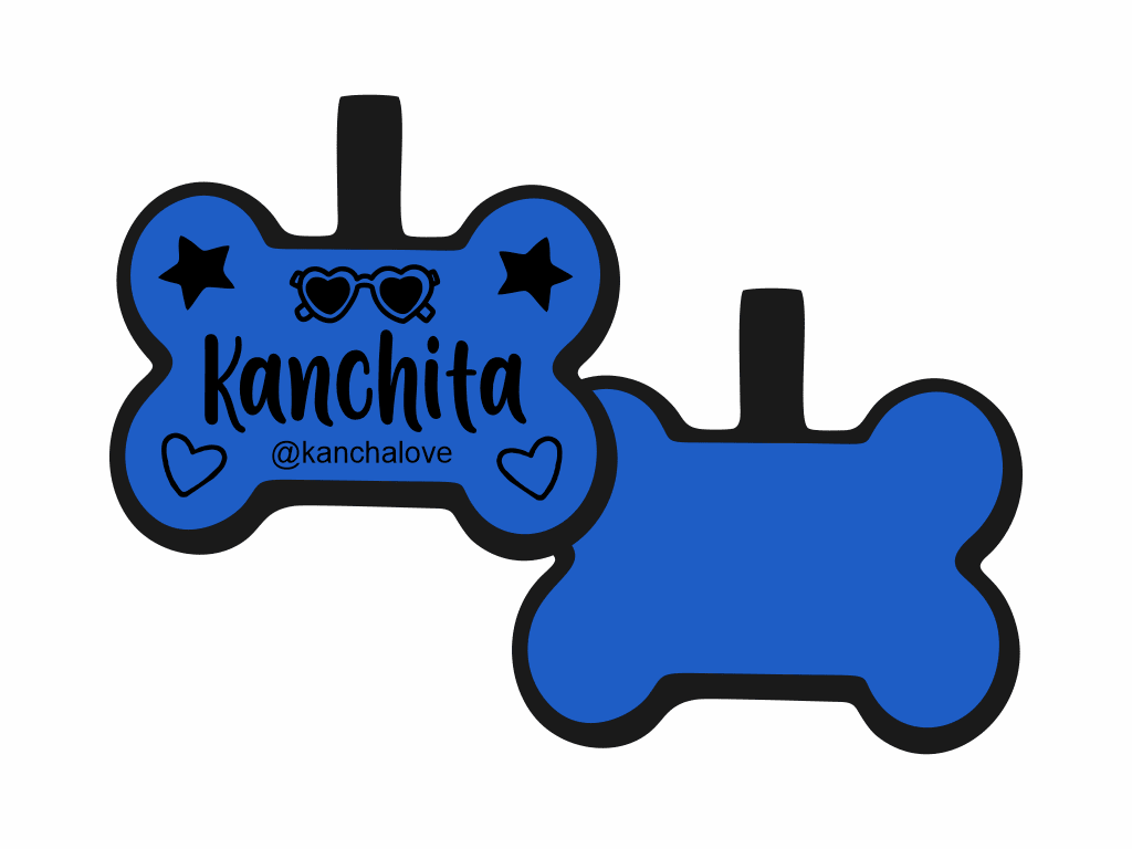 PLACA DE IDENTIFICACIÓN HUESO - COOL WOOF11