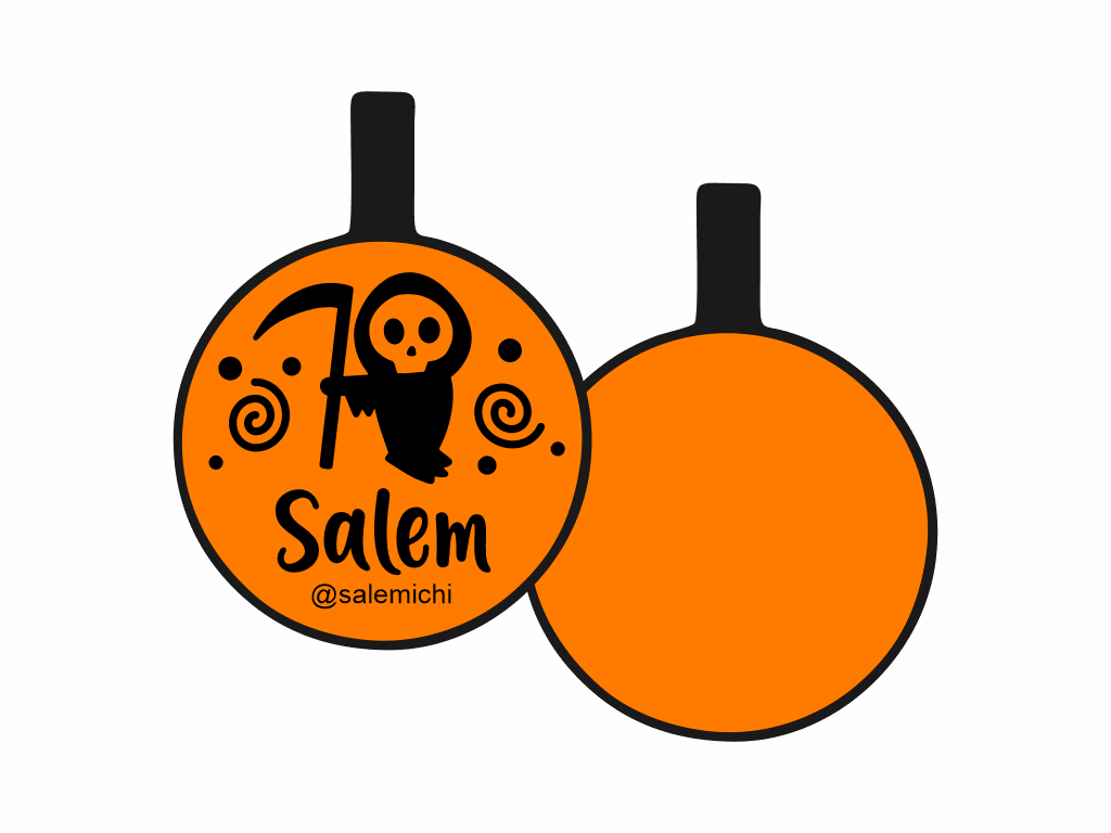 PLACA DE IDENTIFICACIÓN HALLOWEEN CÍRCULO - GRIM REAPER9