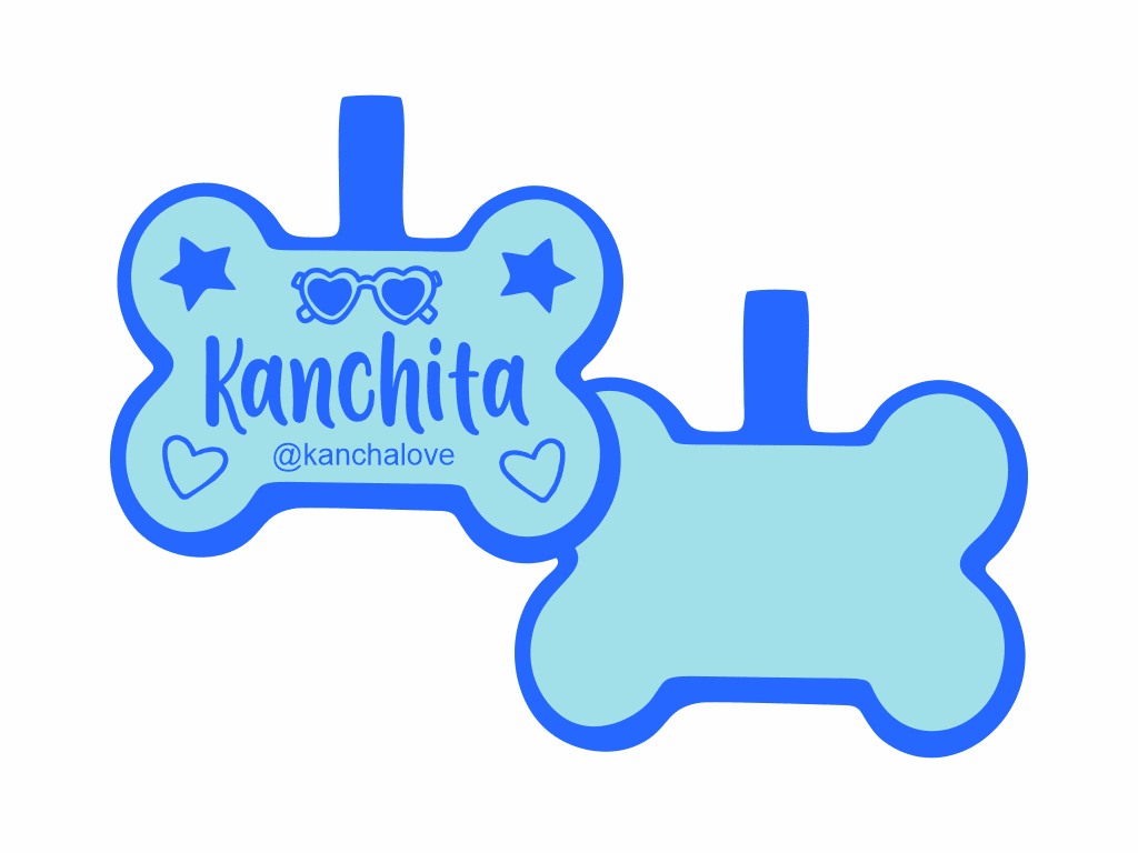 PLACA DE IDENTIFICACIÓN HUESO - COOL WOOF14