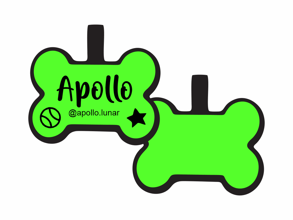 PLACA DE IDENTIFICACIÓN HUESO - ESTRELLA DE DEPORTE8