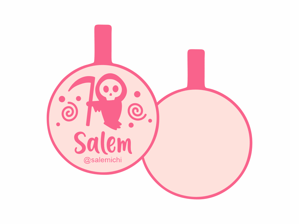 PLACA DE IDENTIFICACIÓN HALLOWEEN CÍRCULO - GRIM REAPER14