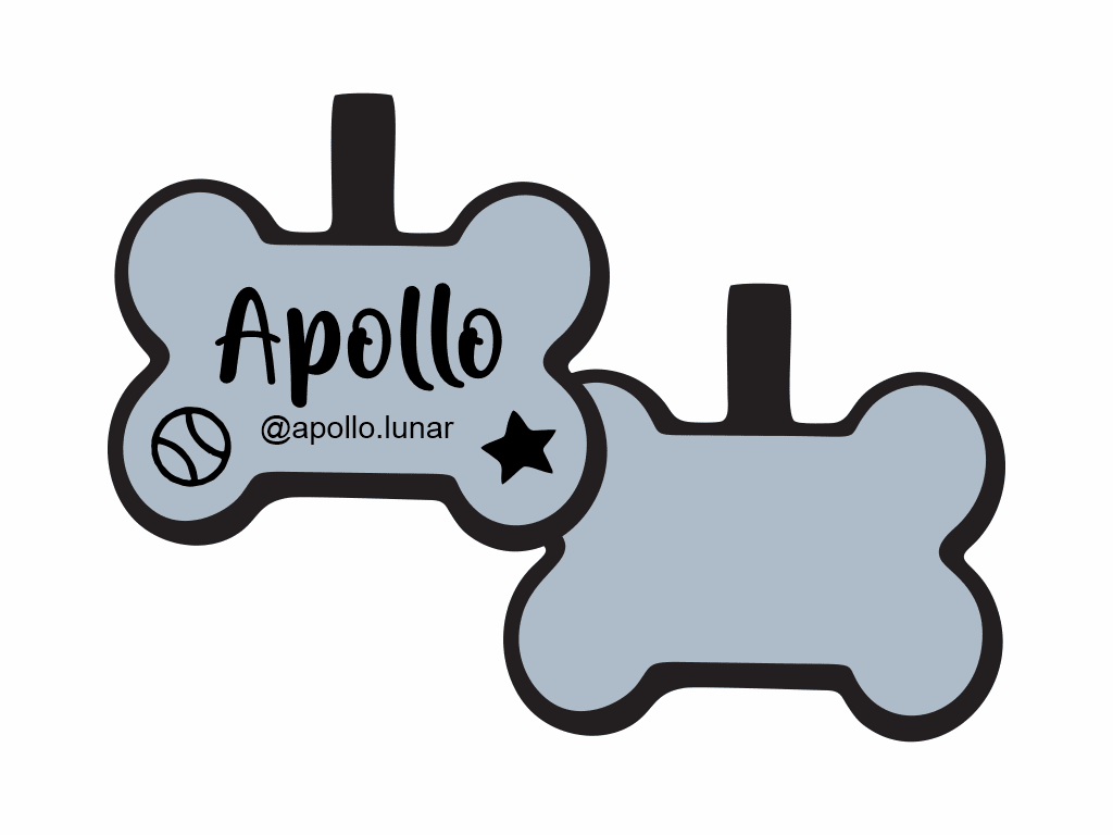 PLACA DE IDENTIFICACIÓN HUESO - ESTRELLA DE DEPORTE6