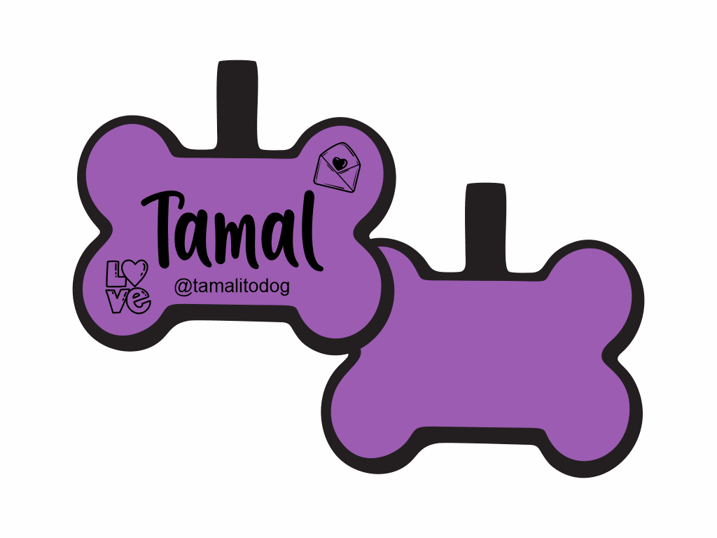 PLACA DE IDENTIFICACIÓN HUESO - LOVE LETTER8