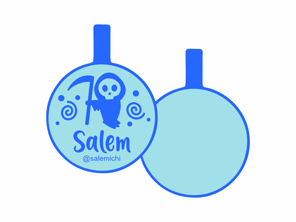 PLACA DE IDENTIFICACIÓN HALLOWEEN CÍRCULO - GRIM REAPER13