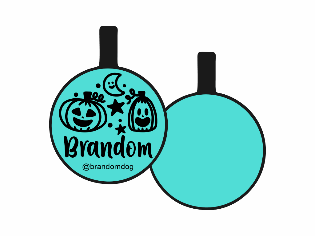 PLACA DE IDENTIFICACIÓN HALLOWEEN CÍRCULO - FIESTA DE CALABAZAS4