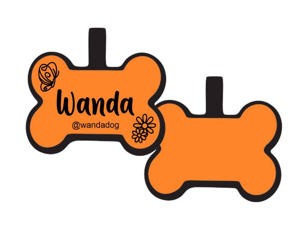 PLACA DE IDENTIFICACIÓN HUESO - FLOREADO9