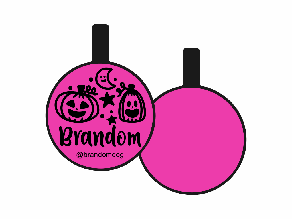 PLACA DE IDENTIFICACIÓN HALLOWEEN CÍRCULO - FIESTA DE CALABAZAS5