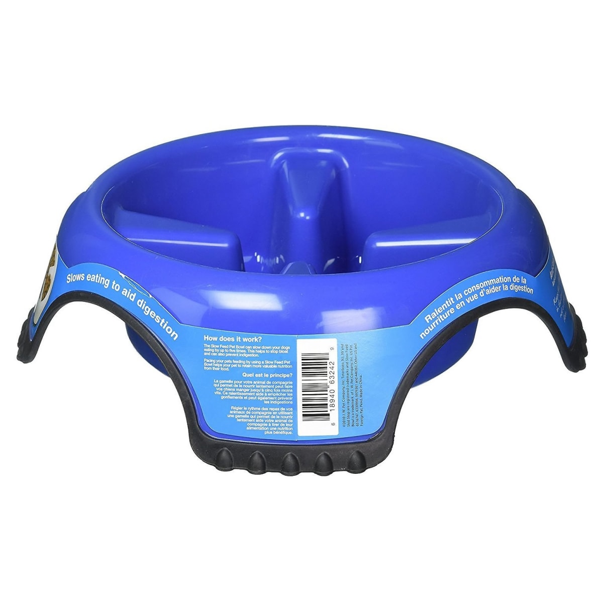 JW PLATO ANTIDESLIZANTE DE ALIMENTACIÓN LENTO AZUL3