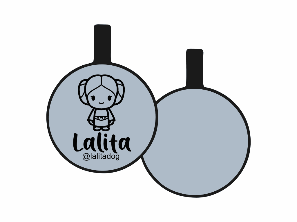 PLACA DE IDENTIFICACIÓN CIRCULO - LEIA6