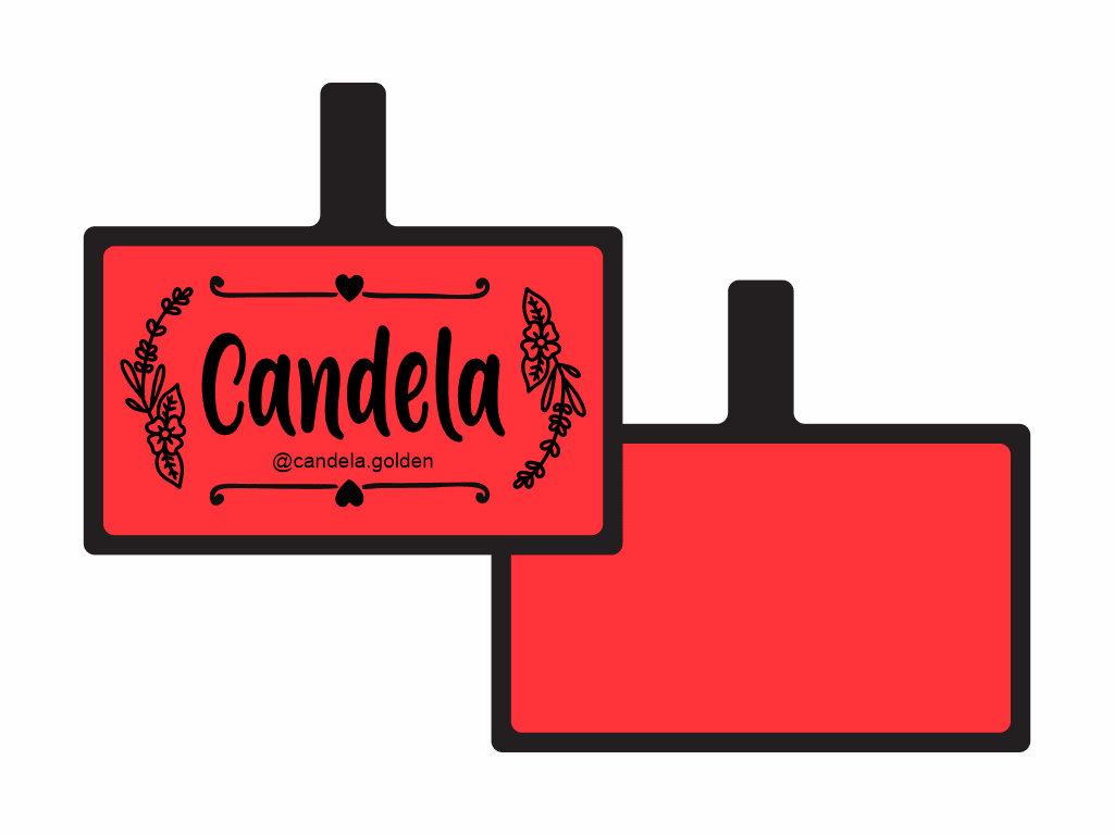 PLACA DE IDENTIFICACIÓN RECTÁNGULO - FLORES8