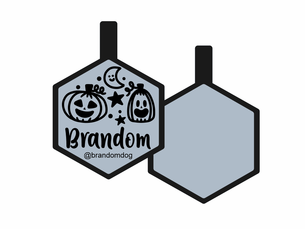 PLACA DE IDENTIFICACIÓN HALLOWEEN HEXÁGONO - FIESTA DE CALABAZAS6