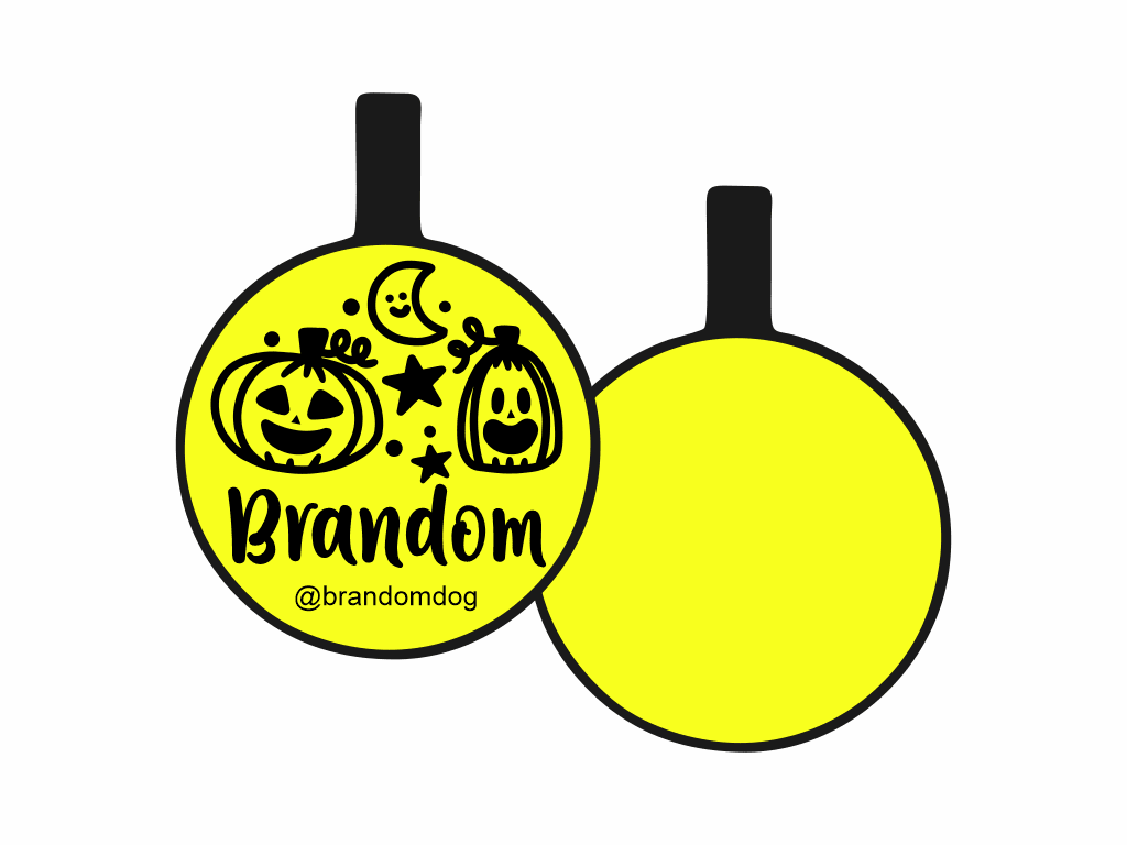 PLACA DE IDENTIFICACIÓN HALLOWEEN CÍRCULO - FIESTA DE CALABAZAS7