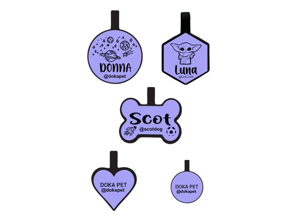 EXTREMELY DURABLE ID TAG LILAC1