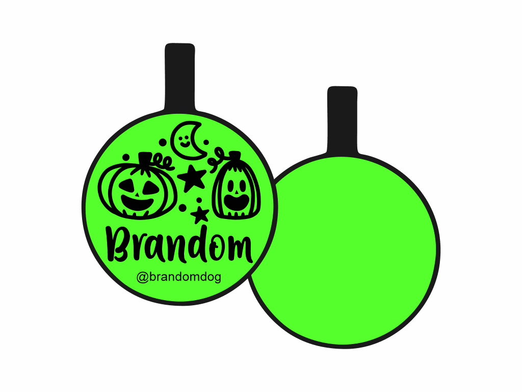 PLACA DE IDENTIFICACIÓN HALLOWEEN CÍRCULO - FIESTA DE CALABAZAS8