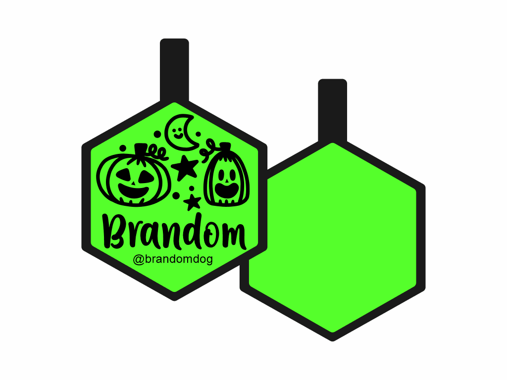 PLACA DE IDENTIFICACIÓN HALLOWEEN HEXÁGONO - FIESTA DE CALABAZAS8