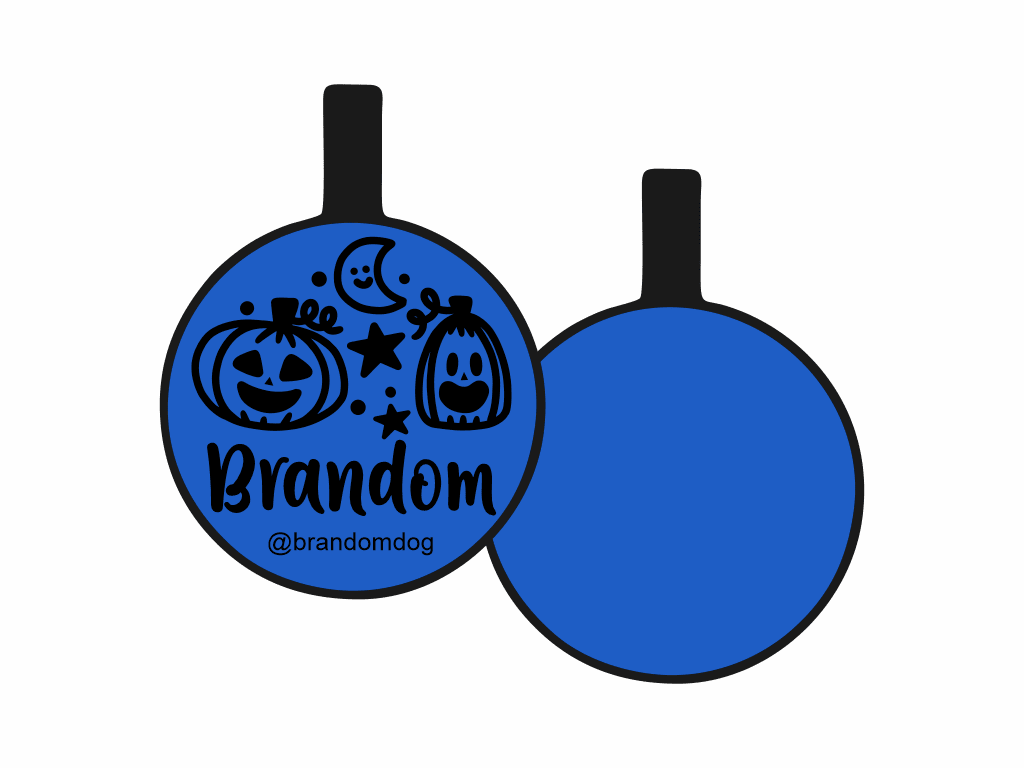 PLACA DE IDENTIFICACIÓN HALLOWEEN CÍRCULO - FIESTA DE CALABAZAS10