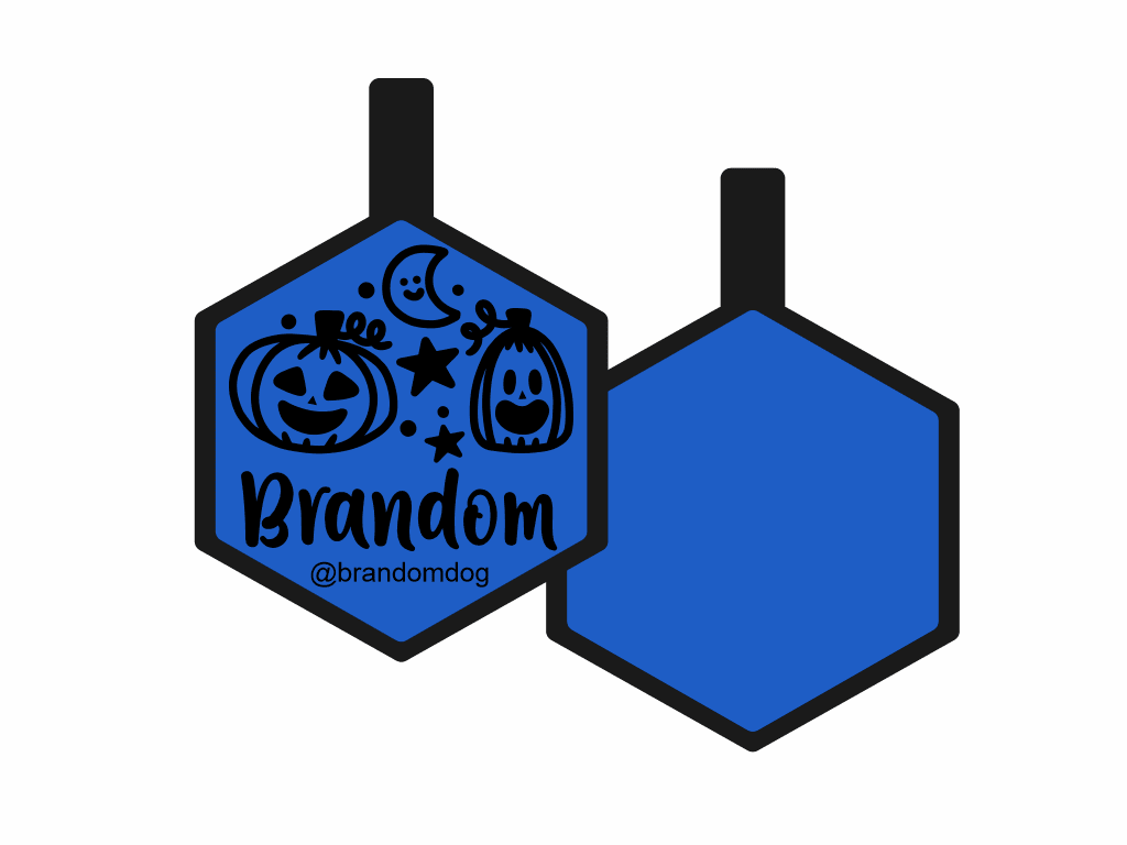 PLACA DE IDENTIFICACIÓN HALLOWEEN HEXÁGONO - FIESTA DE CALABAZAS10