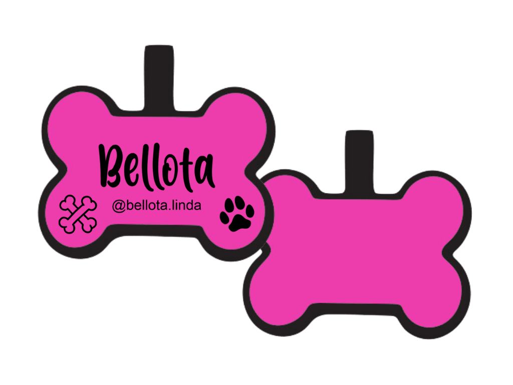 PLACA DE IDENTIFICACIÓN HUESO - DOGGIE PAW5