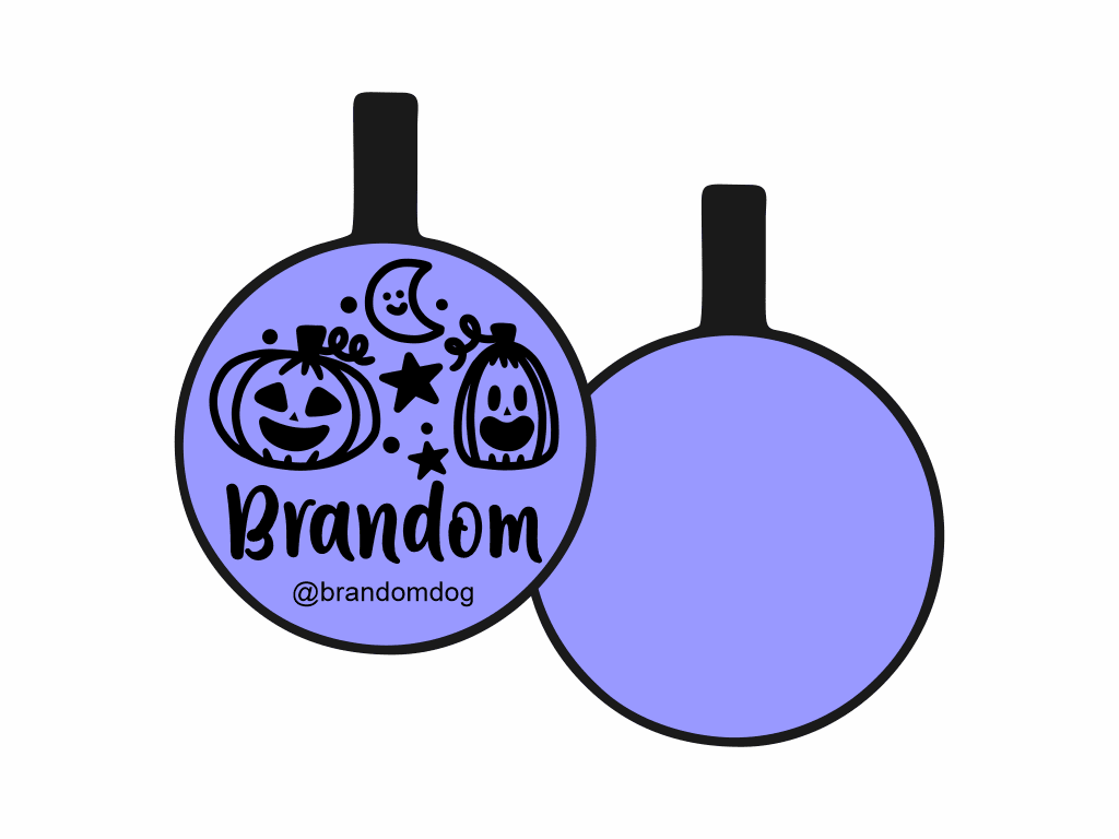 PLACA DE IDENTIFICACIÓN HALLOWEEN CÍRCULO - FIESTA DE CALABAZAS12