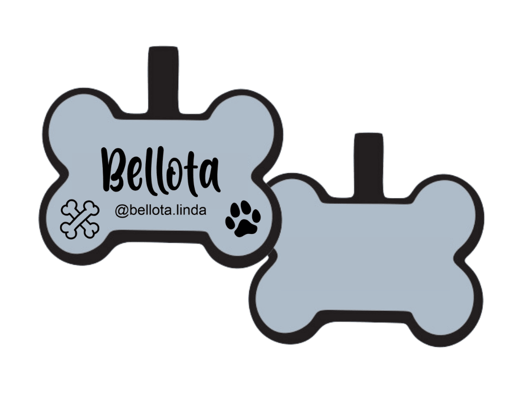 PLACA DE IDENTIFICACIÓN HUESO - DOGGIE PAW6
