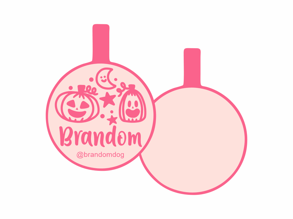 PLACA DE IDENTIFICACIÓN HALLOWEEN CÍRCULO - FIESTA DE CALABAZAS14