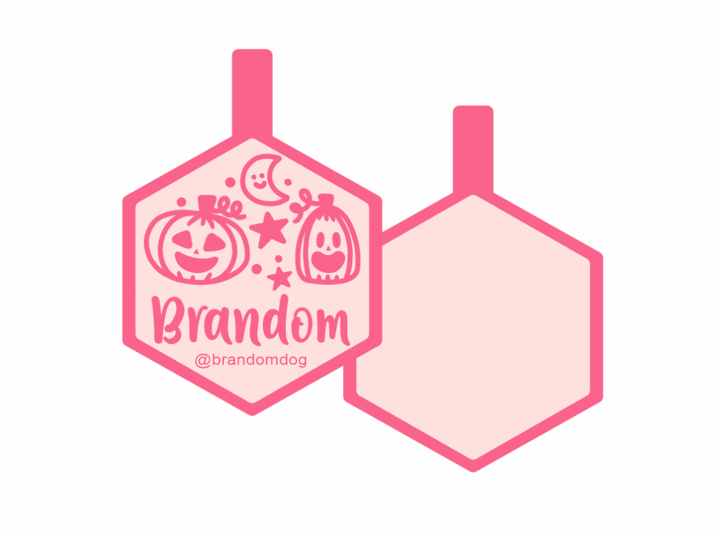 PLACA DE IDENTIFICACIÓN HALLOWEEN HEXÁGONO - FIESTA DE CALABAZAS14