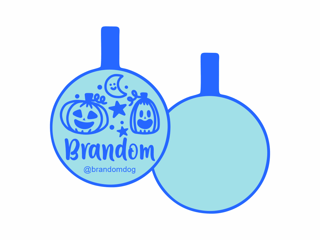 PLACA DE IDENTIFICACIÓN HALLOWEEN CÍRCULO - FIESTA DE CALABAZAS13