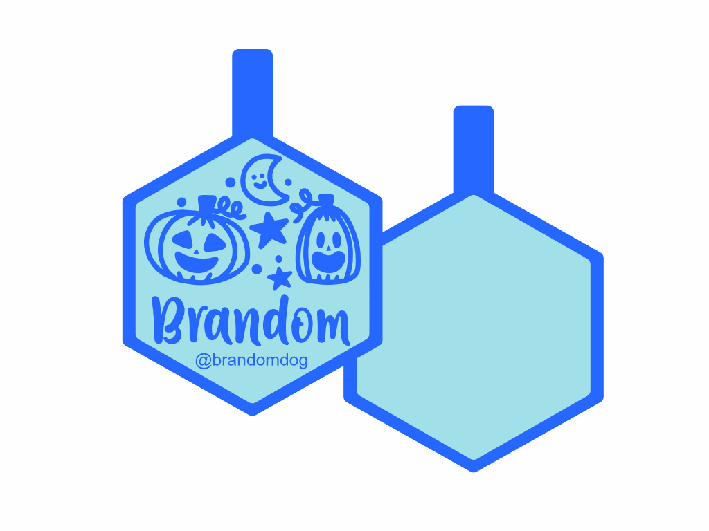PLACA DE IDENTIFICACIÓN HALLOWEEN HEXÁGONO - FIESTA DE CALABAZAS13