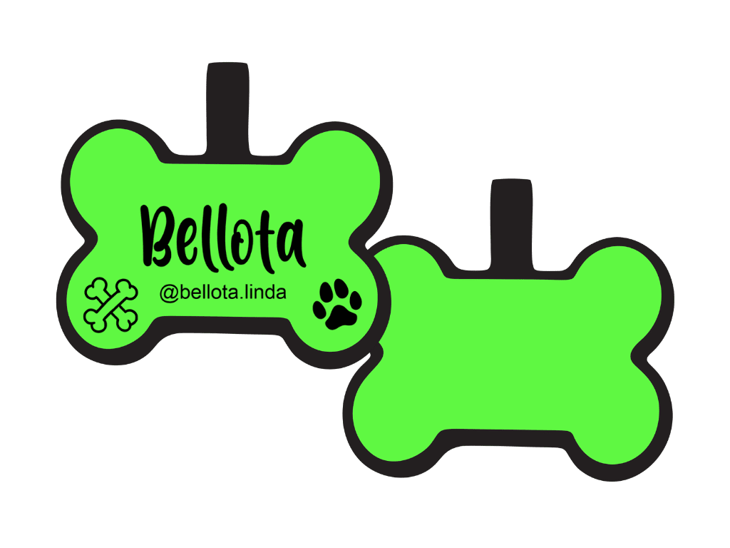 PLACA DE IDENTIFICACIÓN HUESO - DOGGIE PAW8