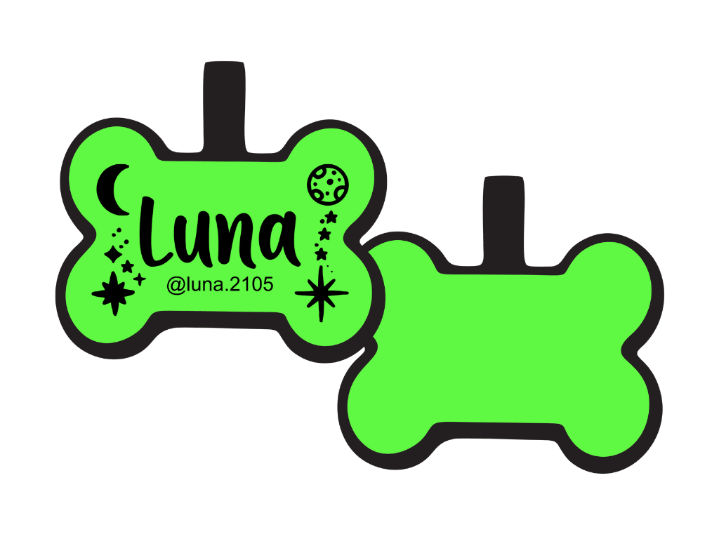 PLACA DE IDENTIFICACIÓN HUESO - LUNAS Y ESTRELLAS7