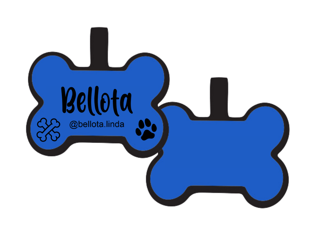 PLACA DE IDENTIFICACIÓN HUESO - DOGGIE PAW10