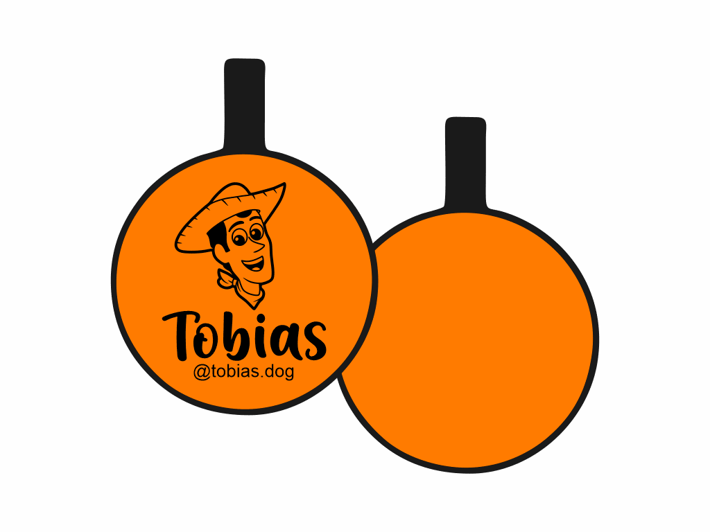 PLACA DE IDENTIFICACIÓN CIRCULO - WOODY9