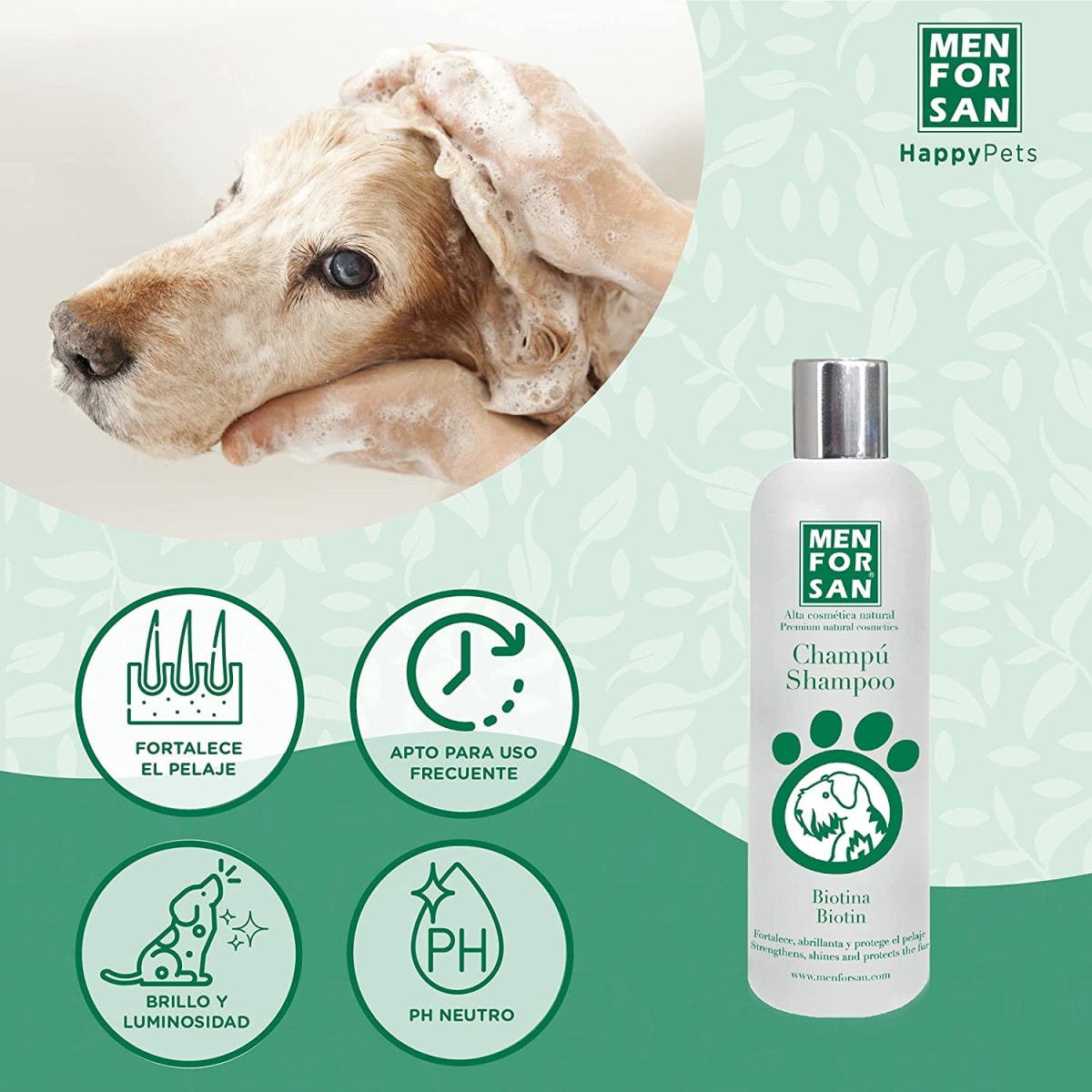 MEN FOR SAN Champú para perros con Biotina 300ml2