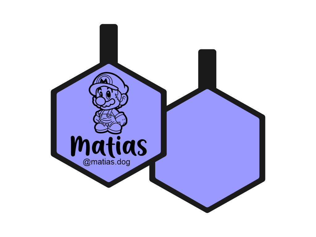 PLACA DE IDENTIFICACIÓN HEXÁGONO - MARIO13