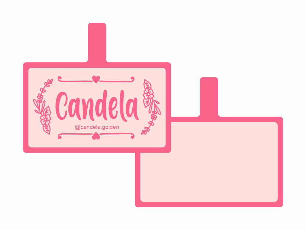 PLACA DE IDENTIFICACIÓN RECTÁNGULO - FLORES10