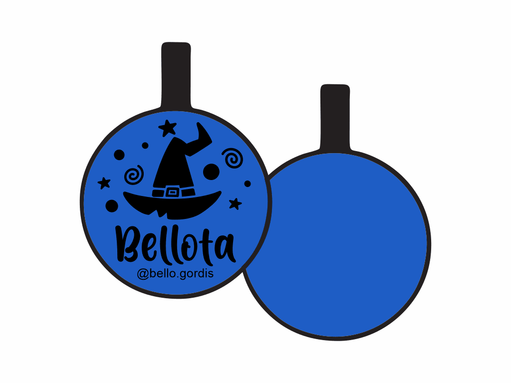 PLACA DE IDENTIFICACIÓN HALLOWEEN CÍRCULO - WITCH10